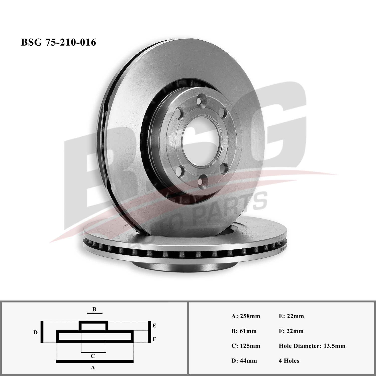 FREN DISKI ÖN ADET FIYATIDIR KUTU IÇI 2 ADET (258MM 4 BIJON)